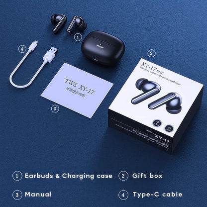 Mpow XY-17 Bluetooth 5.3 In-ear Wireless Sports Earphones ANC Active Noise Reduction Bluetooth 26H Playtime Headset for iPhone