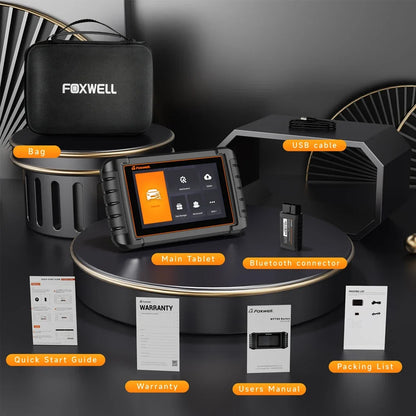 FOXWELL NT809BT OBD2 Bluetooth Car Diagnostic Tool All System Bi-Directional Test 30+ Reset Code Reader OBD2 Scanner Tool