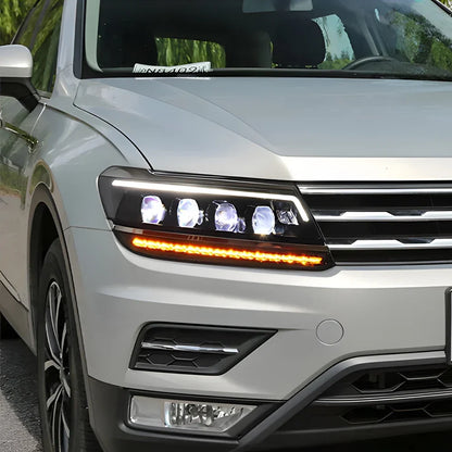 Car Front Lamps for VW Tiguan L 2017-2021 LED Auto Headlights Assembly Upgrade Bugatti Style 4 Projector Lens Accessories