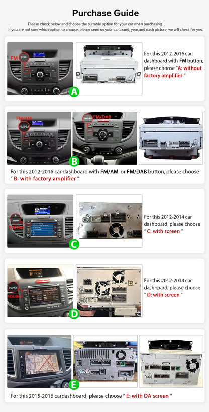 JOYING 10.1"Android 13.0 Car Stereo Radio Multimedia Playere Head Unit With Apple Carplay Android Auto For Honda CRV 2012-2016