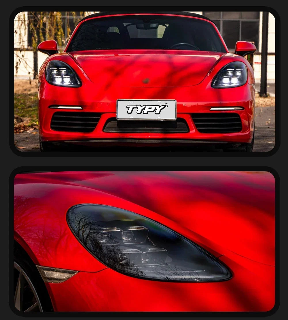 TYPY Car For Porsche Cayman 718 982 Headlight 2013-2023 Upgrade Modified New DRL Dynamic Turn Signal LED light Auto Accessories