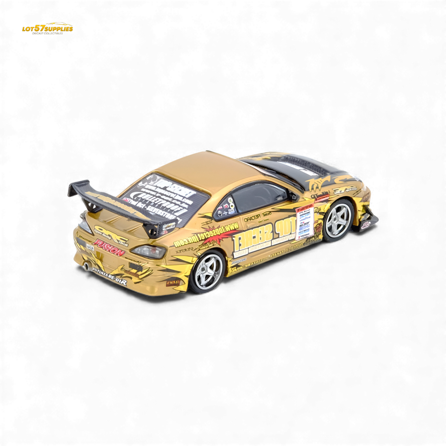 (Pre-Order) INNO64 TOP SECRET Silvia S15 D1GP Champion 2004 - Gold 1:64