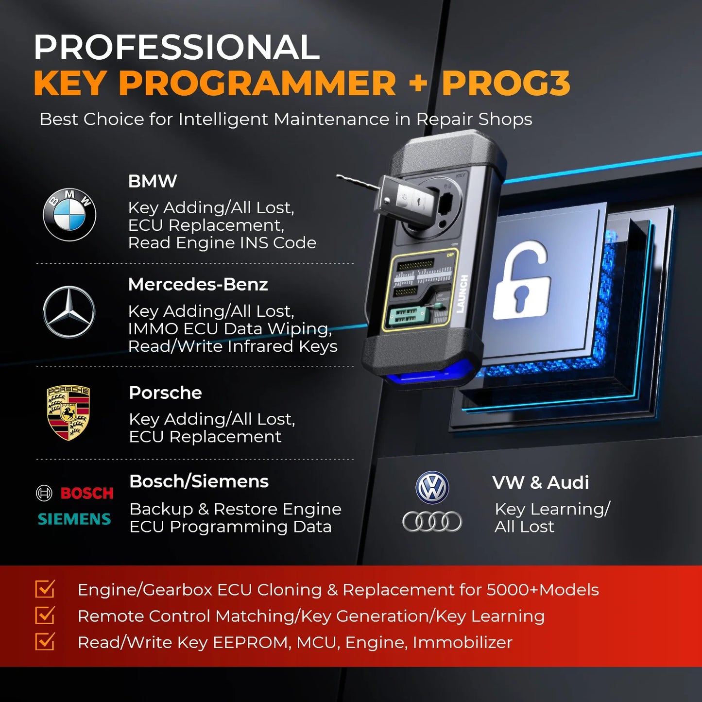 LAUNCH X431 IMMO Plus Car Key Programmer Programming Tool Automotive Diagnostic Scanner Auto Diagnosis Immobilizer