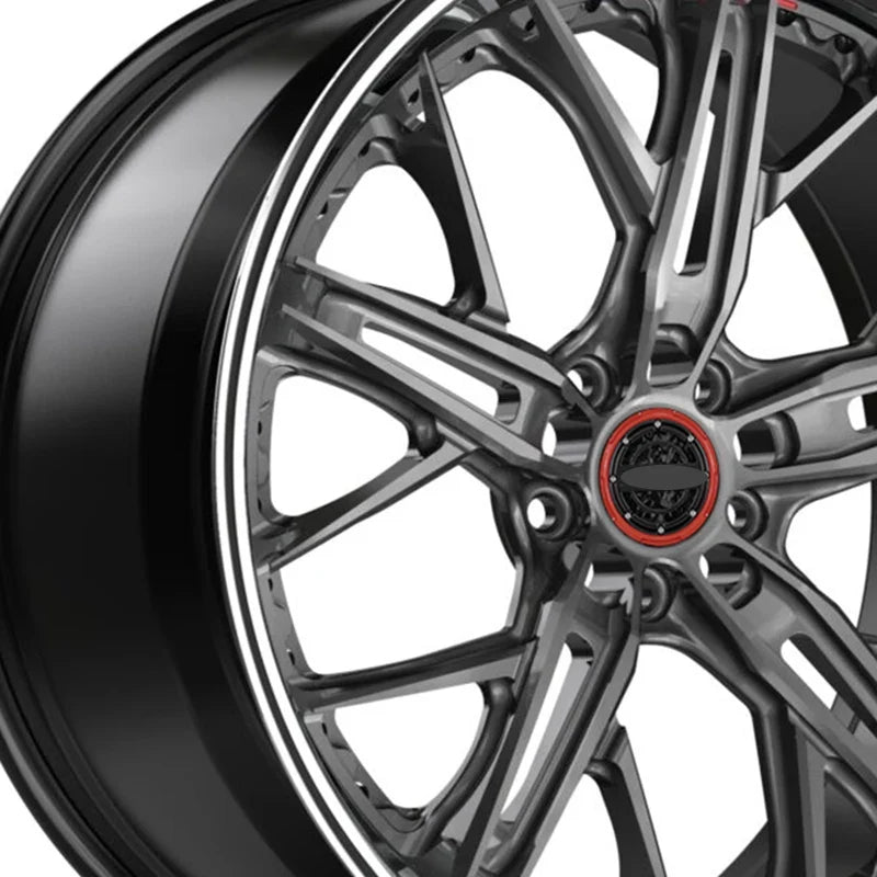 Forged 5x130 5x114.3 5x112 18 20 22 24 26 Inch Gloss Black Forged Wheel for bmw audi mclaren