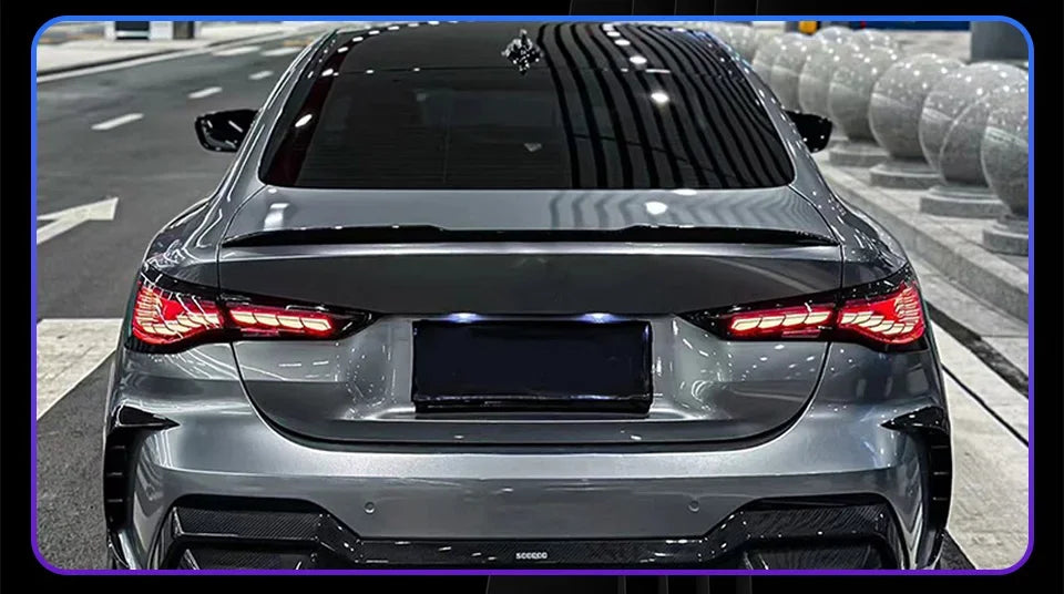 Car Taillights for Bmw 4 Series 2020-2023 Led Auto Back Lamps Assembly Upgrade Dragon Design Style Turn Signal Accessories