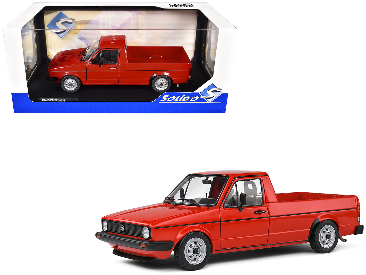 1983 Volkswagen Caddy MK 1 Pickup Truck Mars Red 1/18 Diecast Model Car by Solido  free shipping USA