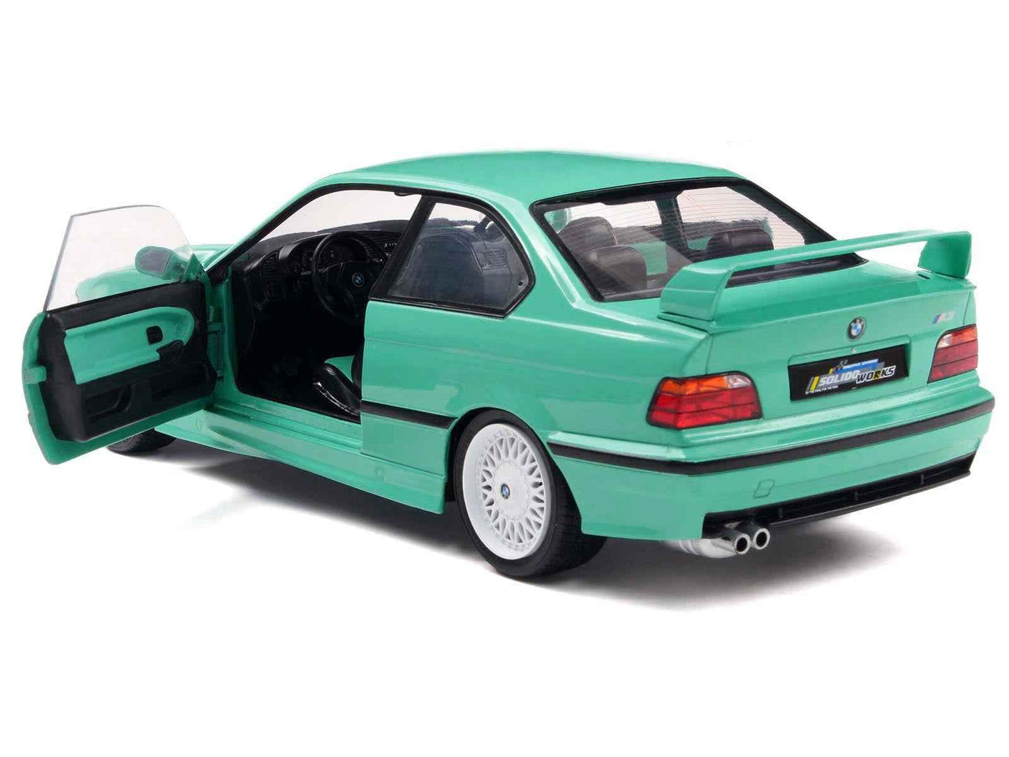 1991 BMW E36 M3 "Solido Works" Mint Green with Mint Green Interior 1/18 Diecast Model Car by Solido