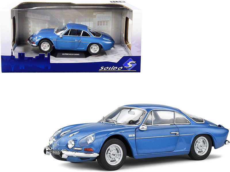 1969 Alpine A110 1600S Blue Alpine Metallic 1/18 Diecast Model Car by Solido  free shipping USA