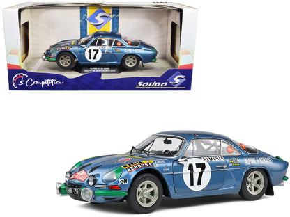 Alpine A110 1600S #17 Bernard Darniche - Alain Mahe "Rallye de Monte-Carlo" (1972) "Competition" Series 1/18 Diecast Model Car by Solido  free shipping USA