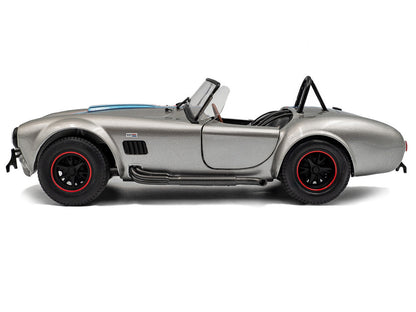 1965 Shelby Cobra 427 MKII "Solido Works M Racing Tribute" Gray Metallic with Stripes 1/18 Diecast Model Car by Solido
