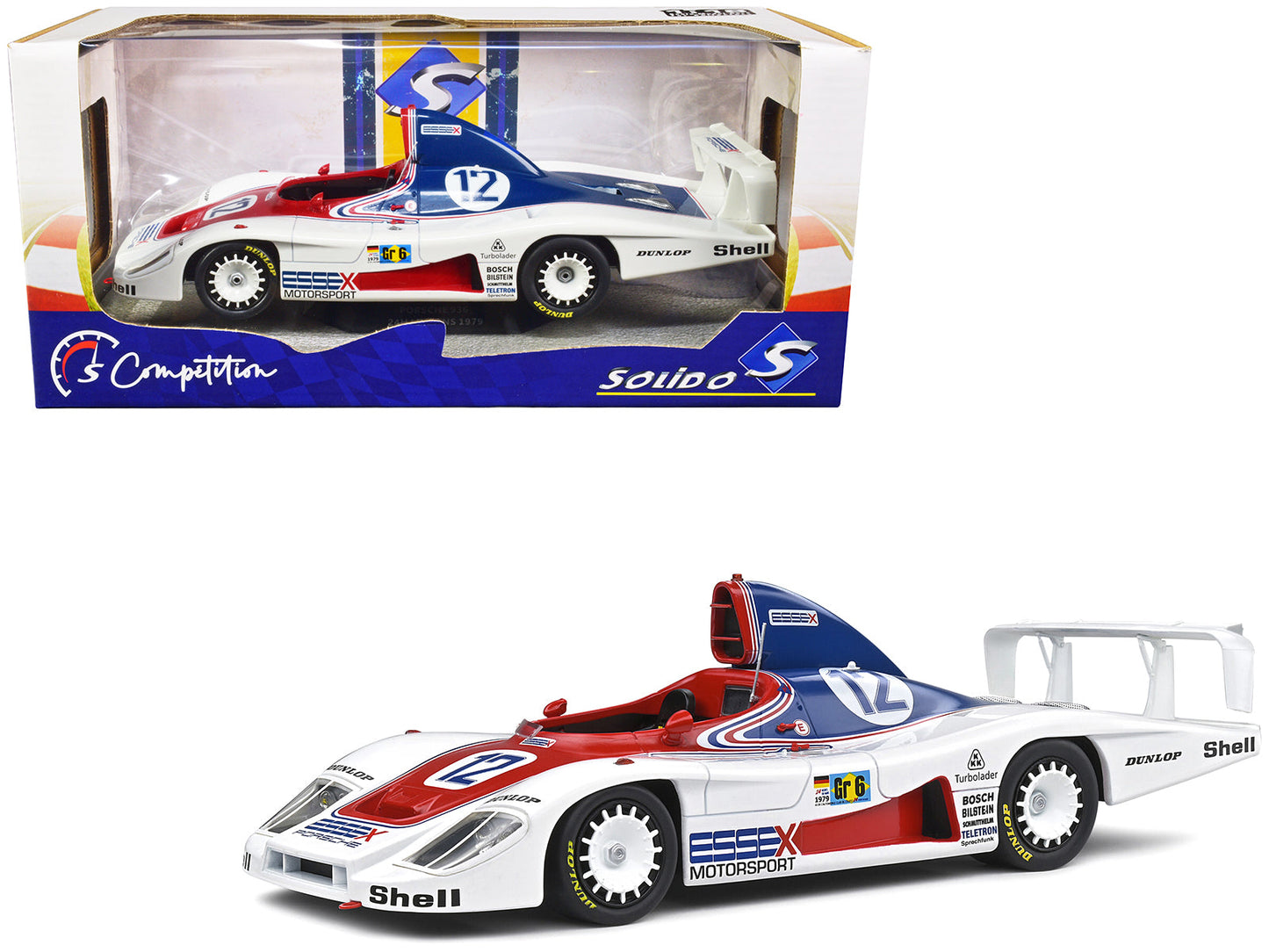Porsche 936 #12 Jacky Ickx - Brian Redman "Essex Motorsport" 24 Hours of Le Mans (1979) "Competition" Series 1/18 Diecast Model Car by Solido  free shipping USA