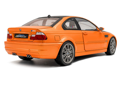 2000 BMW E46 M3 "Solido Works" Orange Metallic with Matt Black Hood and Carbon Top 1/18 Diecast Model Car by Solido