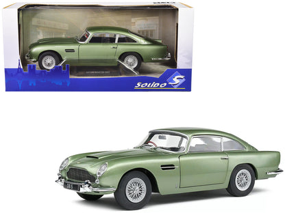 1964 Aston Martin DB5 RHD (Right Hand Drive) Porcelain Green Metallic 1/18 Diecast Model Car by Solido  free shipping USA