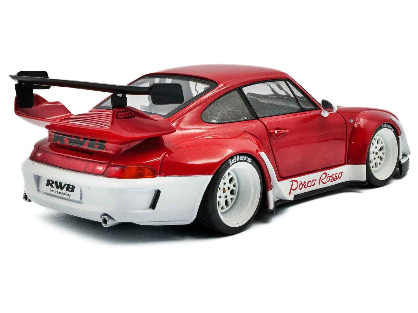 2020 RWB Bodykit "Porco Rosso" Red and White 1/18 Diecast Model Car by Solido