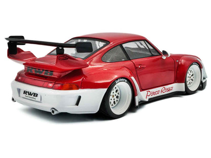 2020 RWB Bodykit "Porco Rosso" Red and White 1/18 Diecast Model Car by Solido
