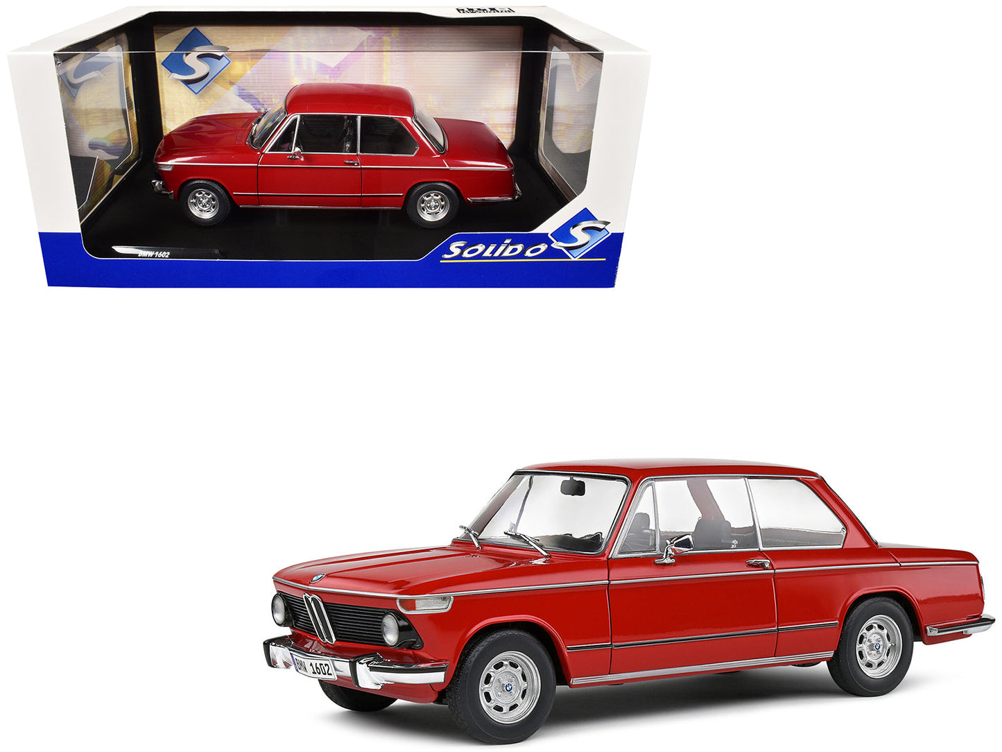 1971 BMW 1602 Verona Red 1/18 Diecast Model Car by Solido  free shipping USA
