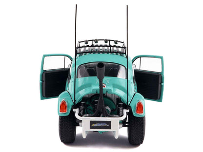 1976 Volkswagen Beetle Baja Miami Green with Pink Graphics 1/18 Diecast Model Car by Solido