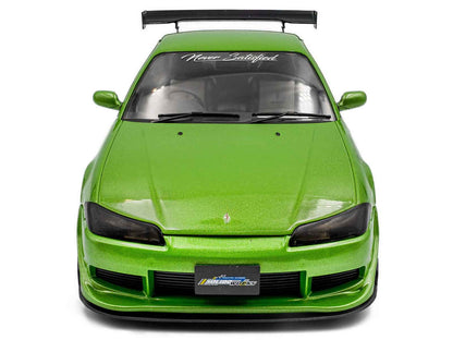 1999 Nissan Silvia S15 Spec-R Aero RHD (Right Hand Drive) "Never Satisfied" Green Metallic 1/18 Diecast Model Car by Solido