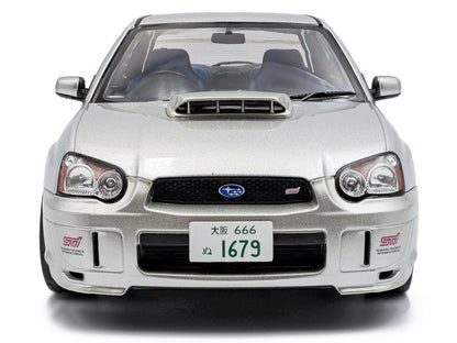 2004 Subaru Impreza WRX STI RHD (Right Hand Drive) Premium Silver Effect 1/18 Diecast Model Car by Solido