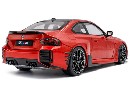 2024 BMW M2 Performance Parts Toronto Red Metallic with Carbon Top 1/18 Diecast Model Car by Solido