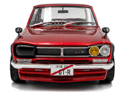 1970 Nissan Skyline (C10) Hakosuka RHD (Right Hand Drive) Red Metallic 1/18 Diecast Model Car by Solido