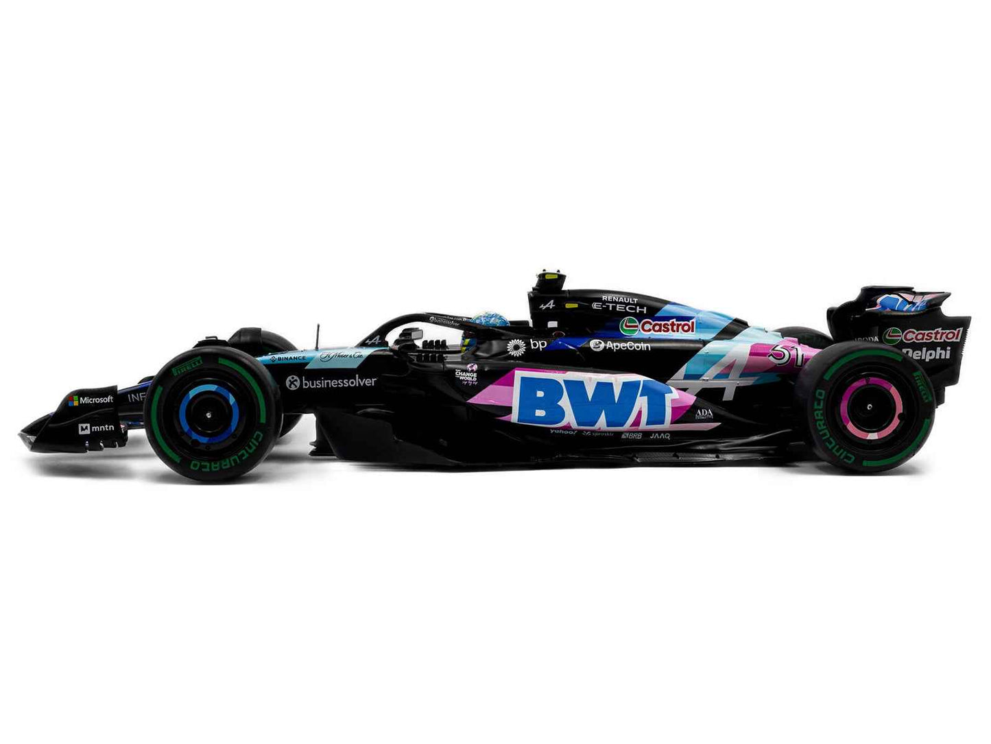 Alpine A524 #31 Esteban Ocon "BWT" 2nd Place F1 "Sao Paulo GP" (2024) "Competition" Series 1/18 Diecast Model Car by Solido