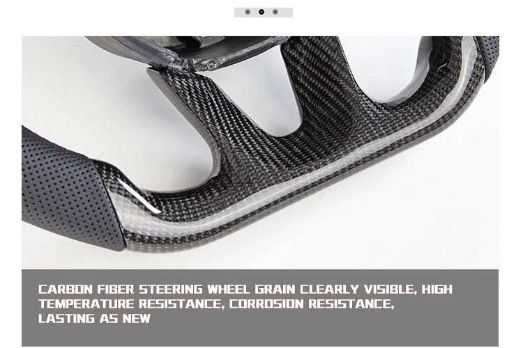 Carbon Fiber Steering Wheel For Dodge Challenger Charger 2015-2022 Alcantara LED Racing Steering Wheel Customized Perforated