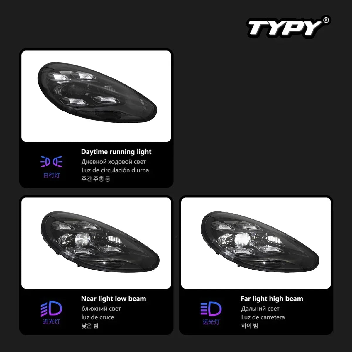 New LED Head Lamp Upgrade Modified For Porsche Panamera 970 Headlight 970.1 970.2 2010-2016 Dynamic Signal Auto Accessories