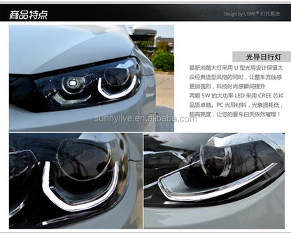 LED Head Lamp For VOLKSWAGEN Scirocco 2008 To 2015 For 1.4 Version