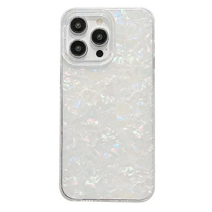 Luxury Solid Color Shell Pattern Phone Case For iPhone