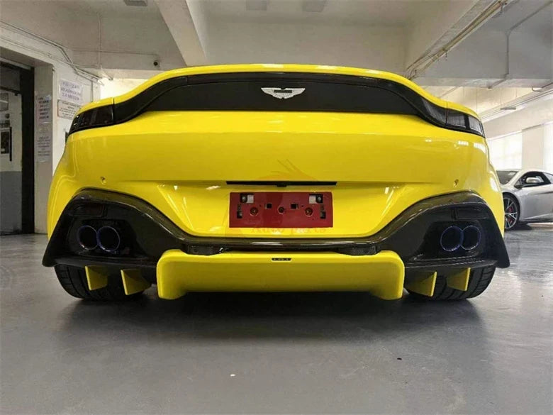 Body Kit TM Style Dry Carbon Fiber Front Bumper Lip Side skirt rear diffuser hood for Aston Martin Vantage 2018-2019