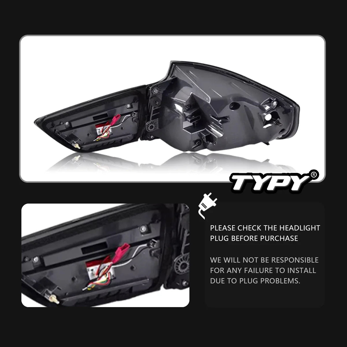 TYPY Car Tail Lights For BMW 3 Series GT F34 2013-2020 LED Car Tail Lamps Daytime Running Lights Dynamic Turn Signals