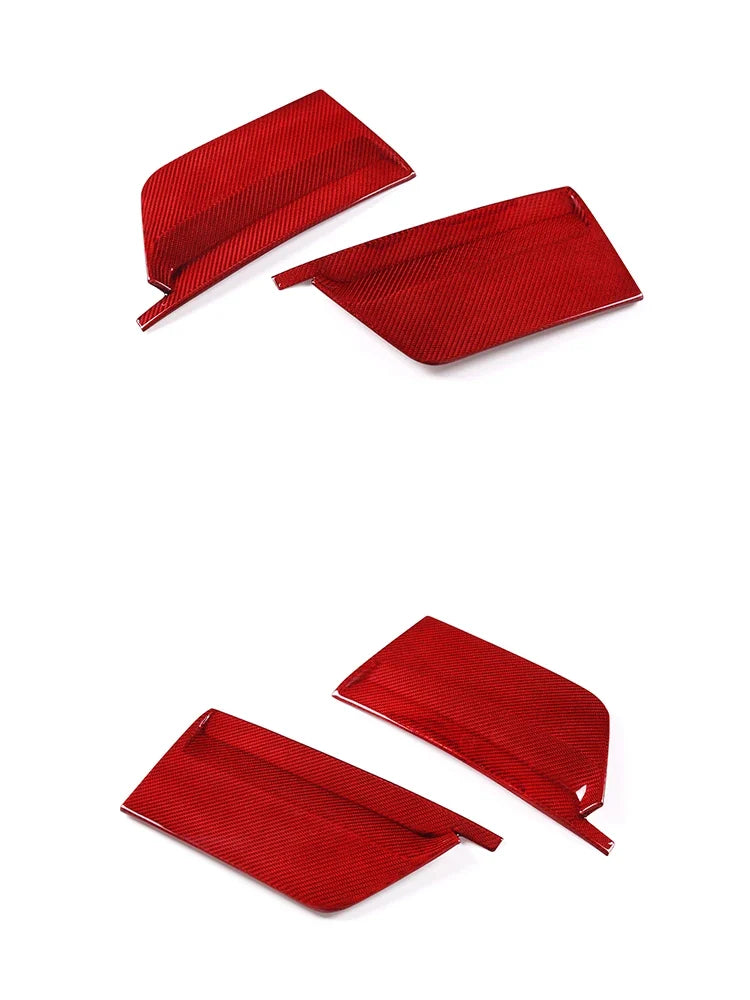 2pcs/Set Real Carbon Fiber B-pillar Window Decoration Cover Trim Fit For Ferrari 458 2011-2016 Auto Sticker Molding Accessories