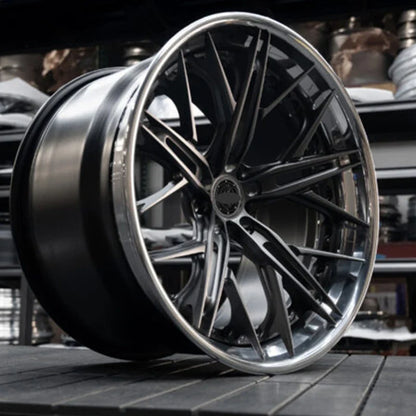 Forged 5x130 5x114.3 5x112 18 20 22 24 26 Inch Gloss Black Forged Wheel for bmw audi mclaren