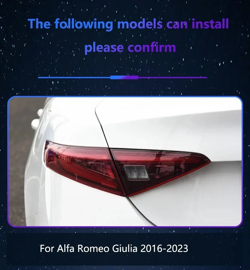 For Alfa Romeo Giulia 2016-2023 Led Car Taillights Assembly Upgrade New Style Highlight Flashing Signal Light Tools Accessories