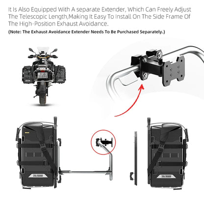 Rhinowalk Motorcycle Side Bag 35L Waterproof Quick Release Saddle Bag For BMW R1300GS R1250GS R1200GS S1000XR Motorbike Luggage