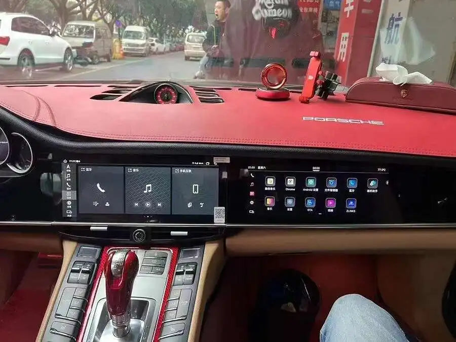 Android Dual Screen For Porsche Panamera 2010-2017 Intelligent System Navigation GPS Car Radio Multimedia Player Carplay Audio