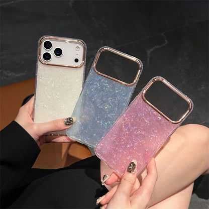 Luxury Glitter Shell Pattern Plating Phone Case For iPhone