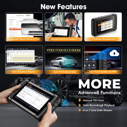 FOXWELL NT809BT OBD2 Bluetooth Car Diagnostic Tool All System Bi-Directional Test 30+ Reset Code Reader OBD2 Scanner Tool