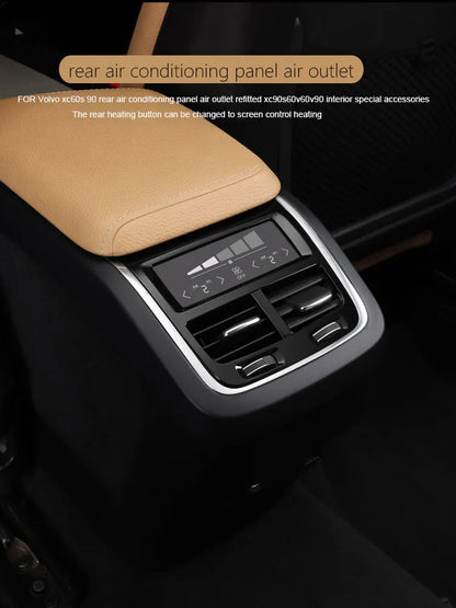 Car accessories For Volvo XC60XC90S60V60V90S 90 rear exhaust air outlet touch screen cold air hot air air conditioning