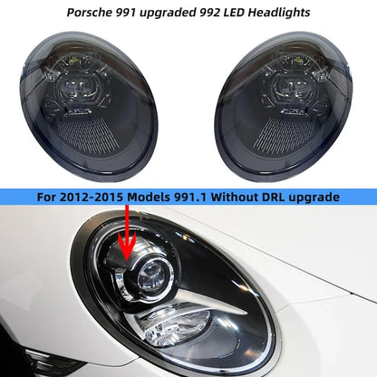 For Porsche 911 991 2012 2018 Year Head Lamp Light Assembly Car Accessories Upgrade 992 Porsche Gt3 RS 2023 LED Headlights