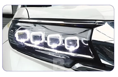 Auto Headlight For Toyota Prado 2018-2023 LED Car Front lamps Assembly Upgrade Bugatti Design Four Projector Lens Accessories