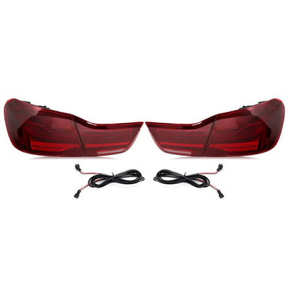 For BMW 4 Series 420i 430i 440i F32 F33 F82 F83 2014-2020 Tail Light Assembly CS Style Signal Lamp Red Lens LED Rear Tail Lights