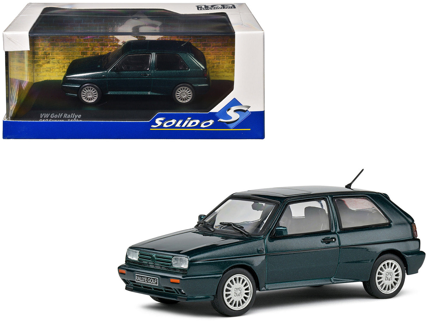 1989 Volkswagen Golf Rallye G60 Green Metallic 1/43 Diecast Model Car by Solido  free shipping USA