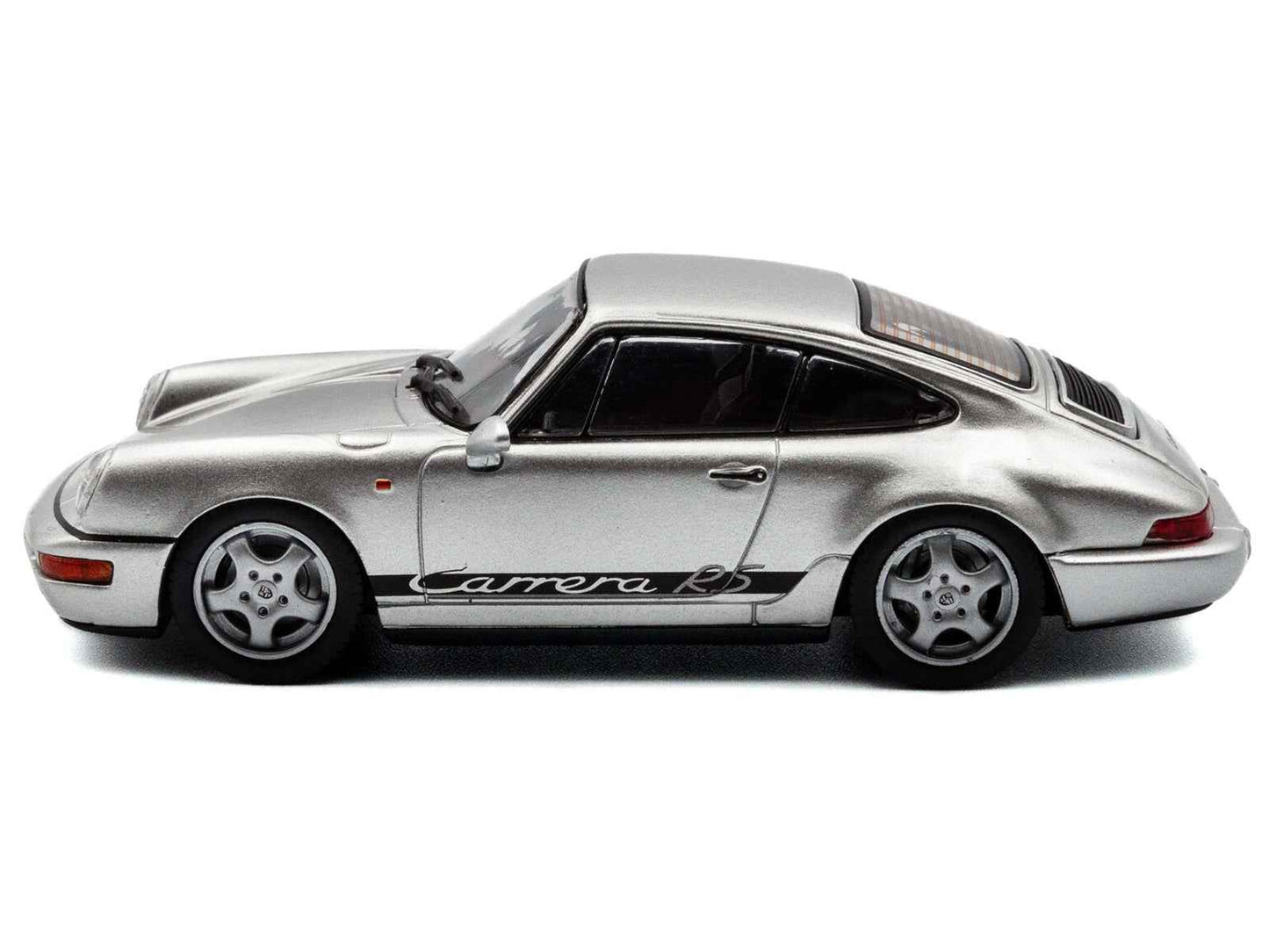 1994 Porsche 911 (964) RS Silver Metallic with Black Stripes 1/43 Diecast Model Car by Solido