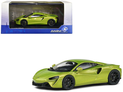 McLaren Artura Hybrid Supercar Light Green Metallic 1/43 Diecast Model Car by Solido  free shipping USA
