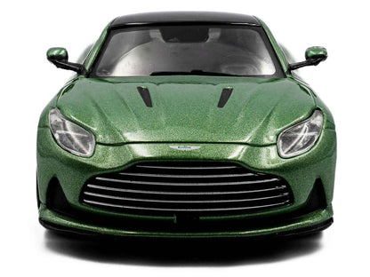 2023 Aston Martin DB12 Coupe Iridescent Emerald Metallic with Black Top 1/43 Diecast Model Car by Solido