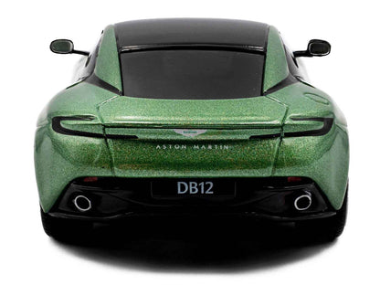 2023 Aston Martin DB12 Coupe Iridescent Emerald Metallic with Black Top 1/43 Diecast Model Car by Solido