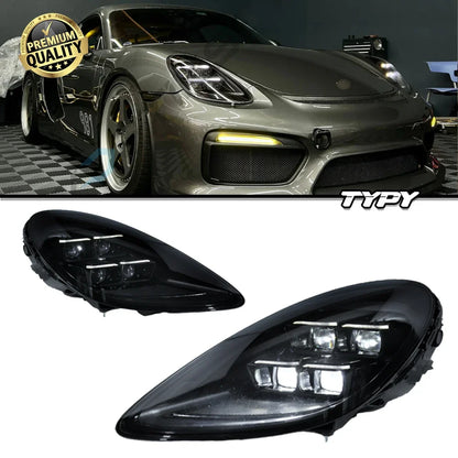 TYPY Car For Porsche Cayman 718 982 Headlight 2013-2023 Upgrade Modified New DRL Dynamic Turn Signal LED light Auto Accessories