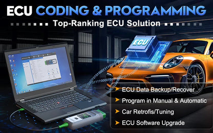 VXDIAG VCX SE J2534 Passthru Programmer OEM Reprogramming Diagnostic Tool for 11+ Brands for Mercedes Benz VW BMW JLR Porsche